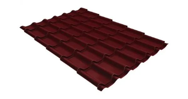 Металлочерепица классик 0,5 Satin RAL 3005 красное вино купить в Верхнем Уфалее