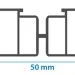 Лага алюминиевая KRONEX 50x25x3000 мм несущая купить в Верхнем Уфалее