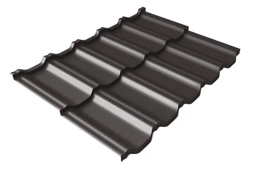 Металлочерепица модульная Квинта Uno Grand Line c 3D резом 0,5 Satin RR 32 темно-коричневый купить в Верхнем Уфалее