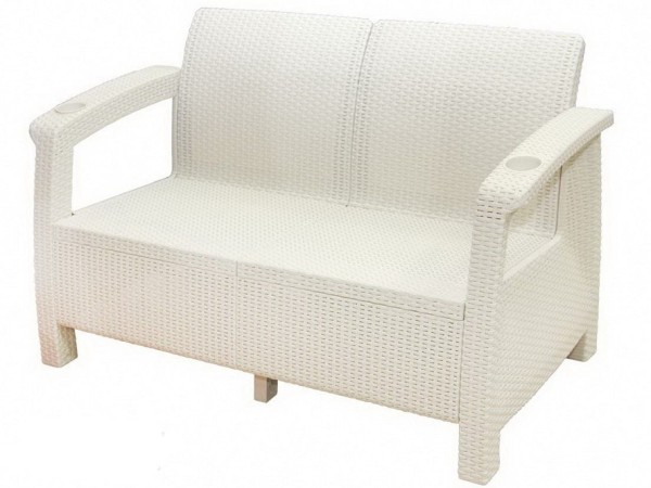 Двухместный диван Yalta Sofa Seаt белый купить в Верхнем Уфалее