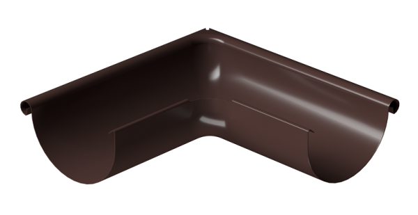 Угол внешний 90° D125 Döcke STAL PREMIUM Шоколад, (RAL 8019) купить в Верхнем Уфалее