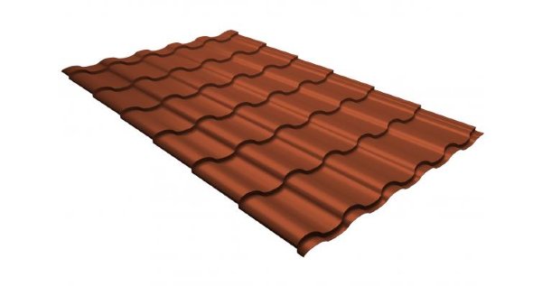 Металлочерепица кредо GL 0,5 GreenСoat Pural RR 750 кирпично-красный (RAL 8004 терракота) купить в Верхнем Уфалее