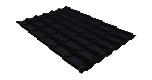 Металлочерепица классик GL 0,5 Velur20 RAL 9005 черный купить в Верхнем Уфалее