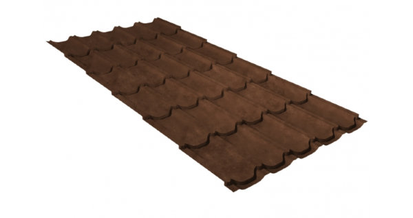 Металлочерепица квинта плюс GL 0,5 Safari Twincolor Brown купить в Верхнем Уфалее