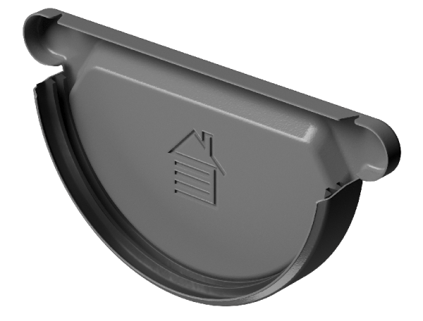Заглушка желоба D125 Döcke STAL PREMIUM Графит, (RAL 7024) купить в Верхнем Уфалее