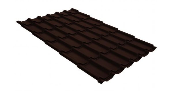 Металлочерепица классик GL 0,5 GreenCoat Pural RR 887 шоколадно-коричневый (RAL 8017 шоколад) купить в Верхнем Уфалее