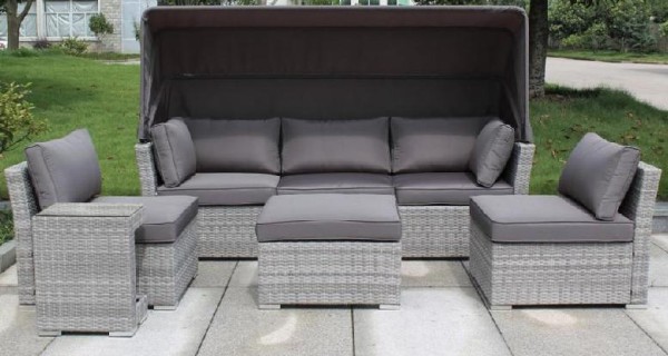Диван-Трансформер AFINA плетеный из иск. ротанга AFM-320G Grey купить в Верхнем Уфалее