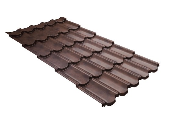 Металлочерепица квинта плюс с  3D резом 0,45 Safari Twincolor Brown купить в Верхнем Уфалее