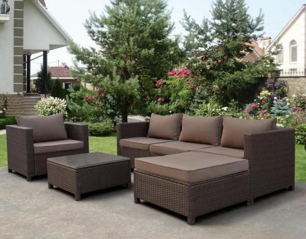 Комплект мебели AFINA плетеной из иск. ротанга YR821A Brown/Beige купить в Верхнем Уфалее