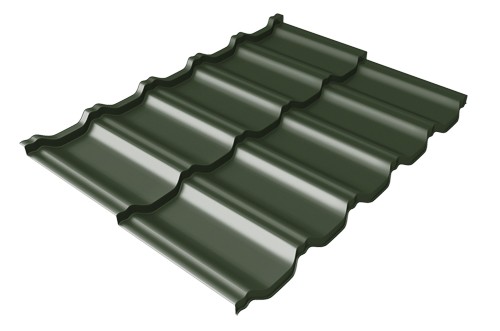 Металлочерепица модульная Квинта Uno Grand Line c 3D резом 0,5 GreenСoat Pural RR 11 темно-зеленый (RAL 6020 хромовая зелень) купить в Верхнем Уфалее