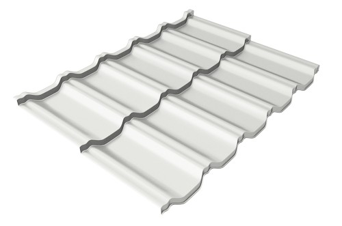 Металлочерепица модульная Квинта Uno Grand Line c 3D резом 0,5 Satin RAL 9003 сигнальный белый купить в Верхнем Уфалее