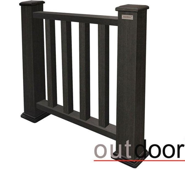 Ограждение из ДПК Outdoor Классик 3D STORM чёрный купить в Верхнем Уфалее