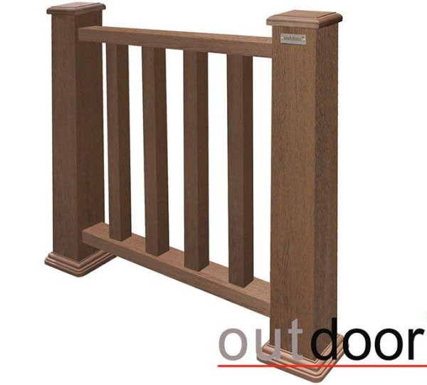 Ограждение из ДПК Outdoor Классик 3D STORM коричневый микс купить в Верхнем Уфалее