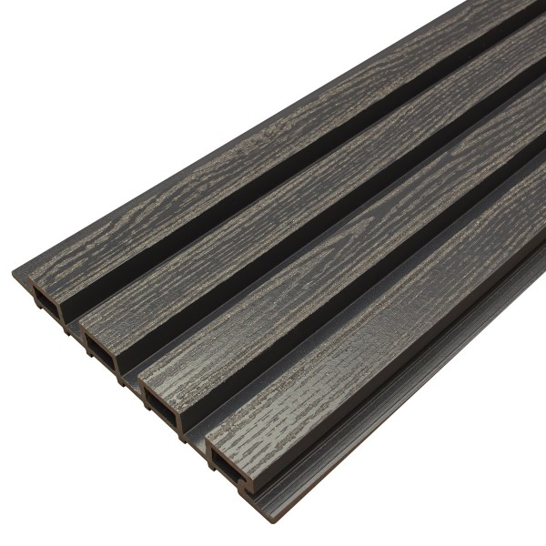Фасадная доска из ДПК Faynag Wood Рейка Мокрый Асфальт купить в Верхнем Уфалее
