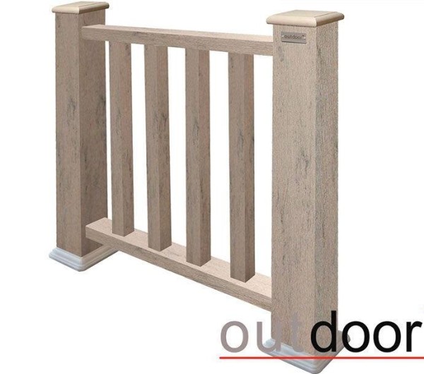Ограждение из ДПК Outdoor Классик 3D STORM серый микс купить в Верхнем Уфалее