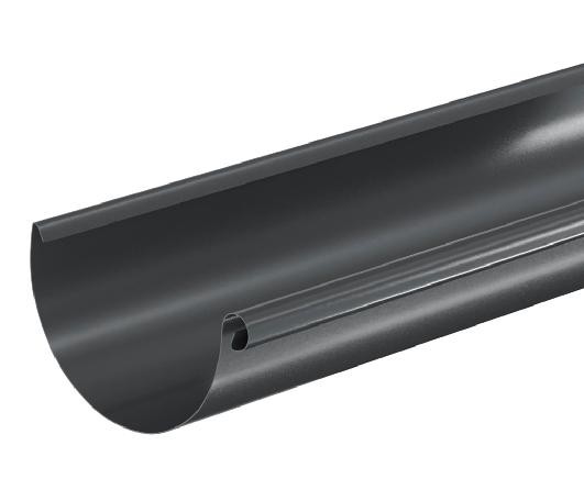 Водосток Aquasistem, система 125x90 - Водосточный желоб 3.00м RAL 7024 Тёмно-серый купить в Верхнем Уфалее