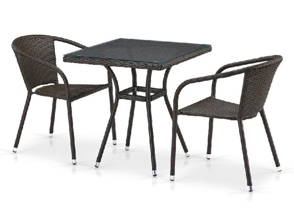 Комплект плетеной мебели AFINA из иск. ротанга T282BNT/Y137C-W53 Brown 2Pcs купить в Верхнем Уфалее