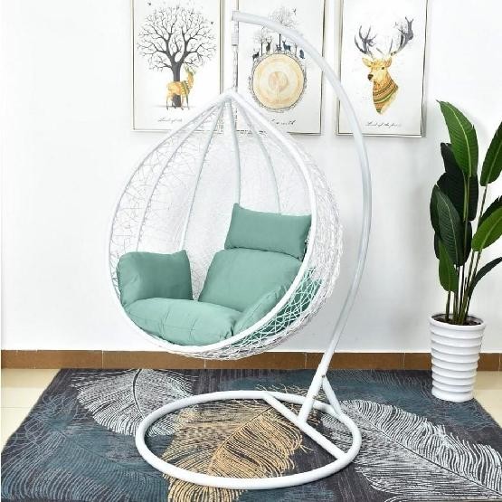 Кресло Подвесное из искусственного ротанга AFM-168A-L White/Green купить в Верхнем Уфалее