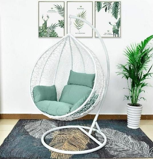 Кресло Подвесное из искусственного ротанга AFM-168A-XL White/Green купить в Верхнем Уфалее