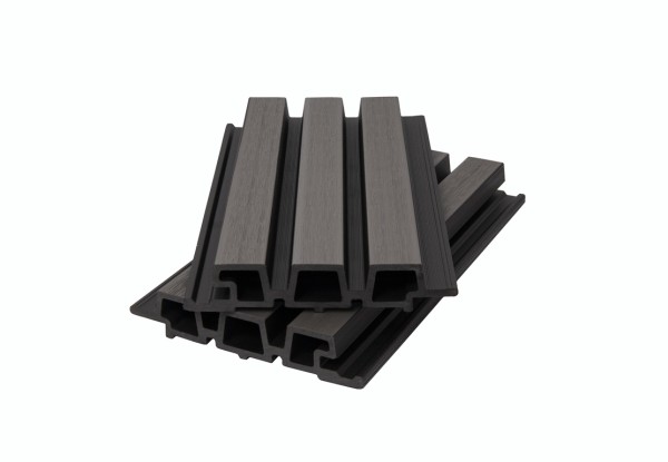 Фасадная панель брусковая двухцветная co-extrusion, grey dark купить в Верхнем Уфалее