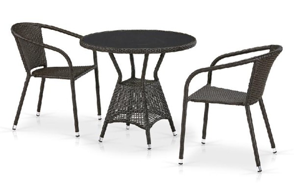 Комплект плетеной мебели AFINA из иск. ротанга T707ANS/Y137C-W53 Brown 2Pcs купить в Верхнем Уфалее