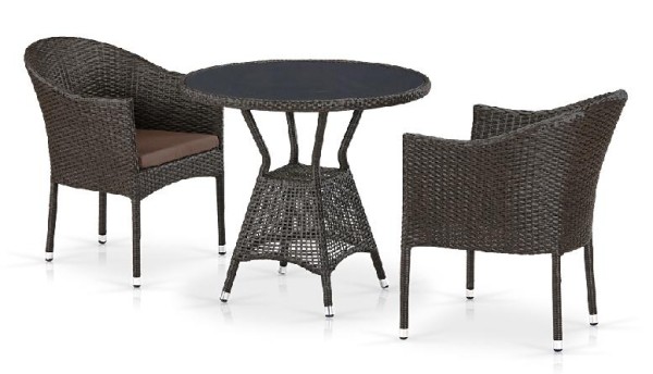 Комплект плетеной мебели AFINA из иск. ротанга T707ANS/Y350-W53 Brown 2Pcs купить в Верхнем Уфалее