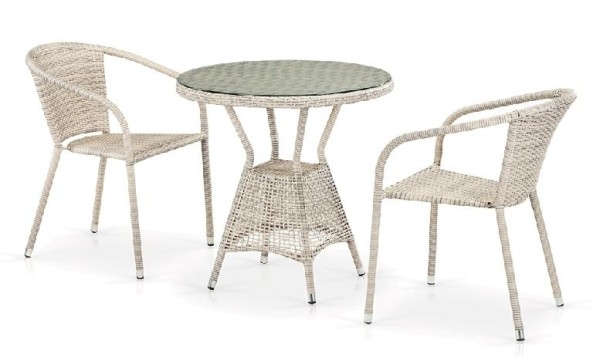 Комплект плетеной мебели AFINA из иск. ротанга T705ANT/Y137C-W85 Latte 2Pcs купить в Верхнем Уфалее