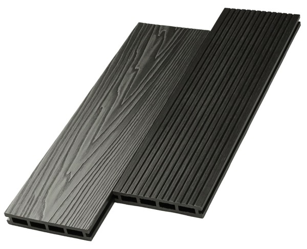 Террасная доска ДПК NanoWood двусторонняя New 3D тиснение + вельвет Графит купить в Верхнем Уфалее