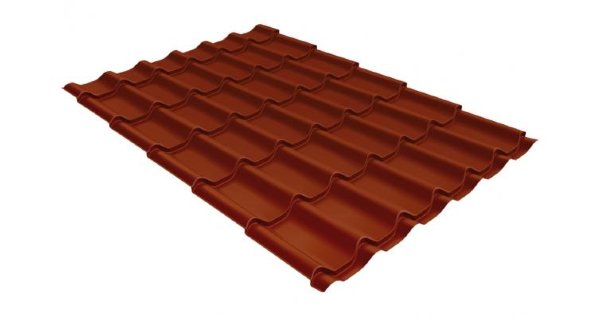 Металлочерепица классик 0,5 Satin RAL 8004 терракота купить в Верхнем Уфалее