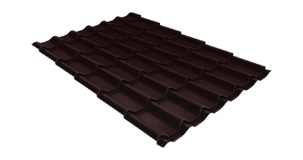 Металлочерепица классик GL 0,5 Velur20 RAL 8017 шоколад купить в Верхнем Уфалее