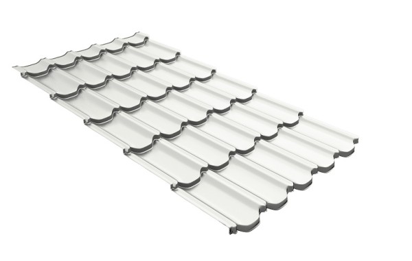 Металлочерепица квинта плюс с 3D резом 0,5 Satin RAL 9003 сигнальный белый купить в Верхнем Уфалее
