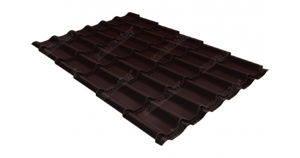 Металлочерепица классик GL 0,5 Quarzit RAL 8017 шоколад Metallic купить в Верхнем Уфалее