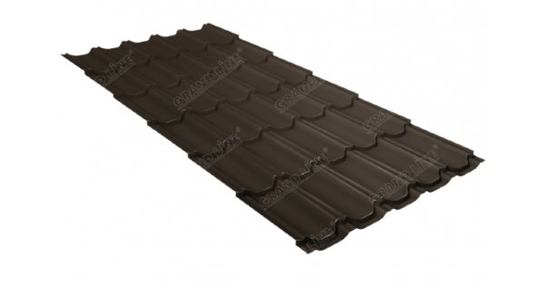 Металлочерепица квинта плюс 0,5 GreenCoat Pural Matt RR 32 темно-коричневый (RAL 8019 серо-коричневый) купить в Верхнем Уфалее