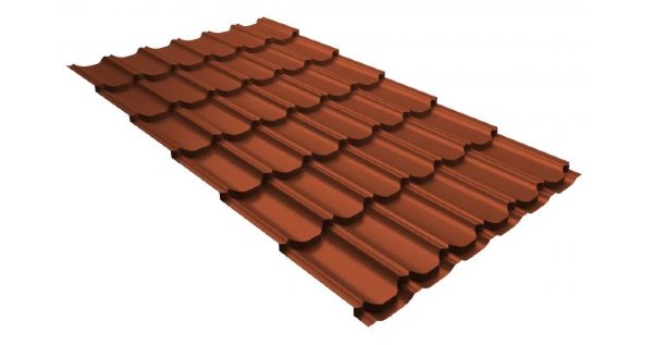 Металлочерепица квинта плюс 0,5 GreenCoat Pural RR 750 кирпично-красный (RAL 8004 терракота) купить в Верхнем Уфалее